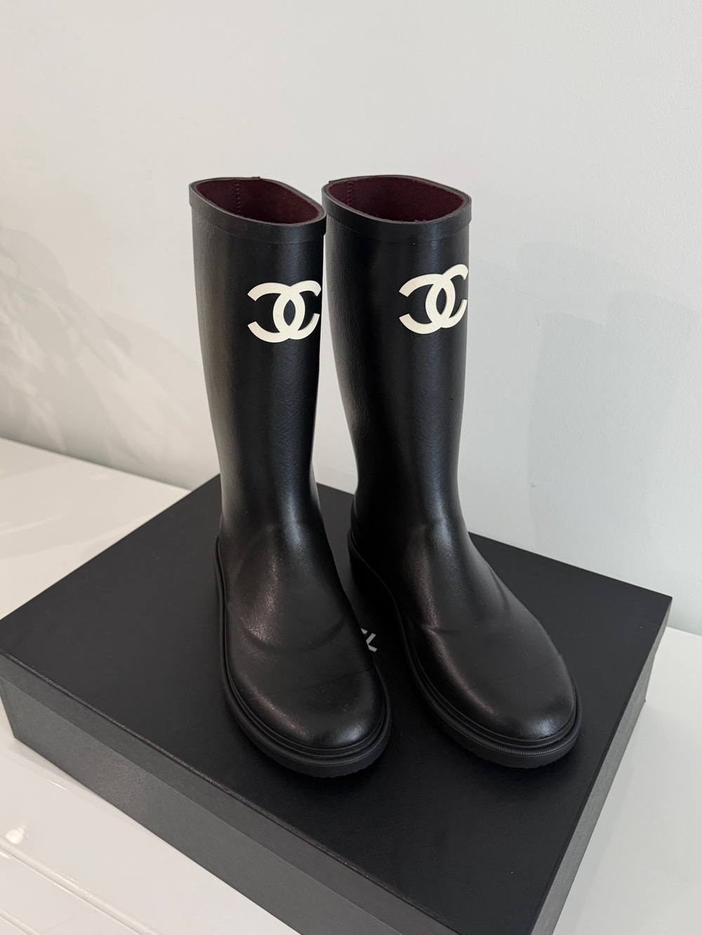 Brand New Chanel Black Rainboots - Picture 2 of 3